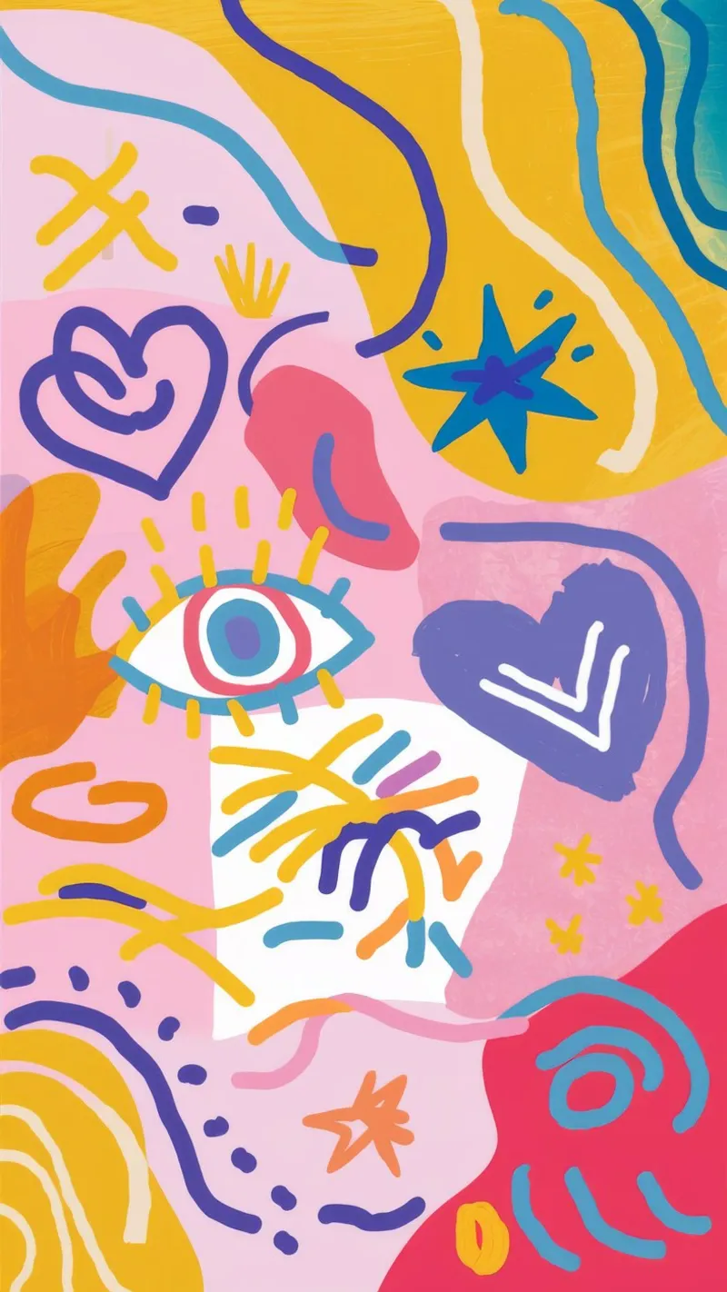 Celebrazione astratta dell'amore poster con telaio in alluminio da Chroma Haven