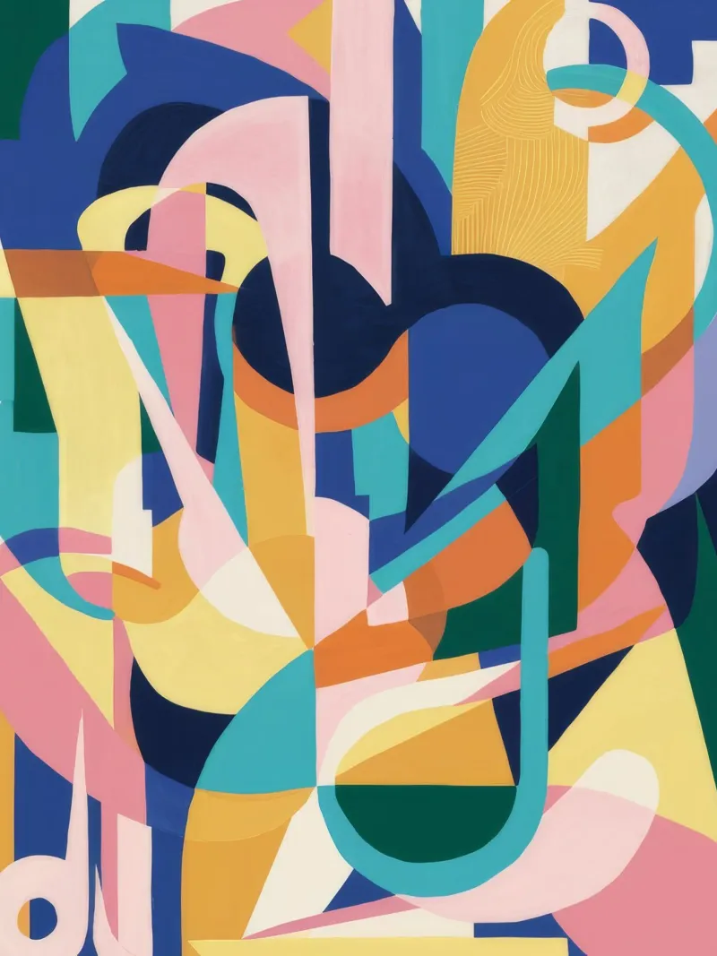 Deconstructed Rhythmic Forms canvas by Ember Stone
