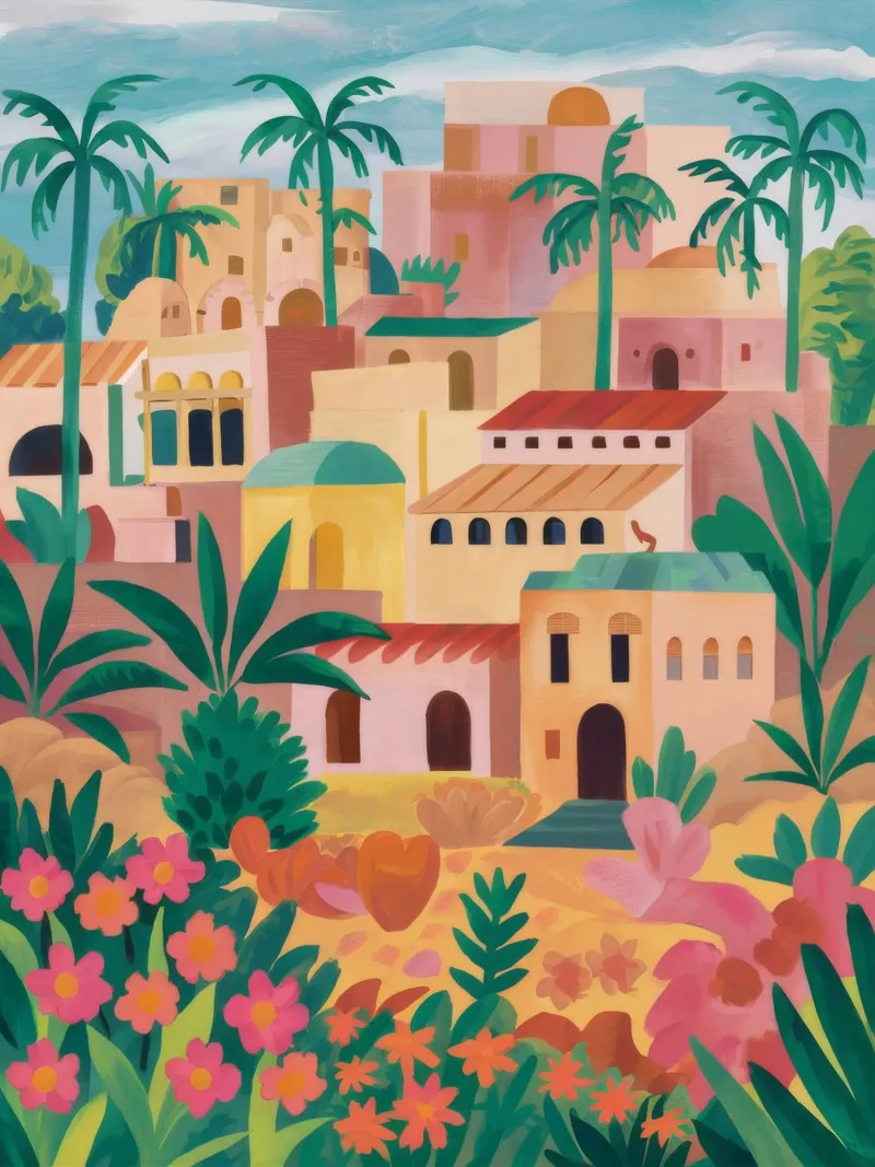 Tonalità del villaggio di Hillside poster da Haven Mirage