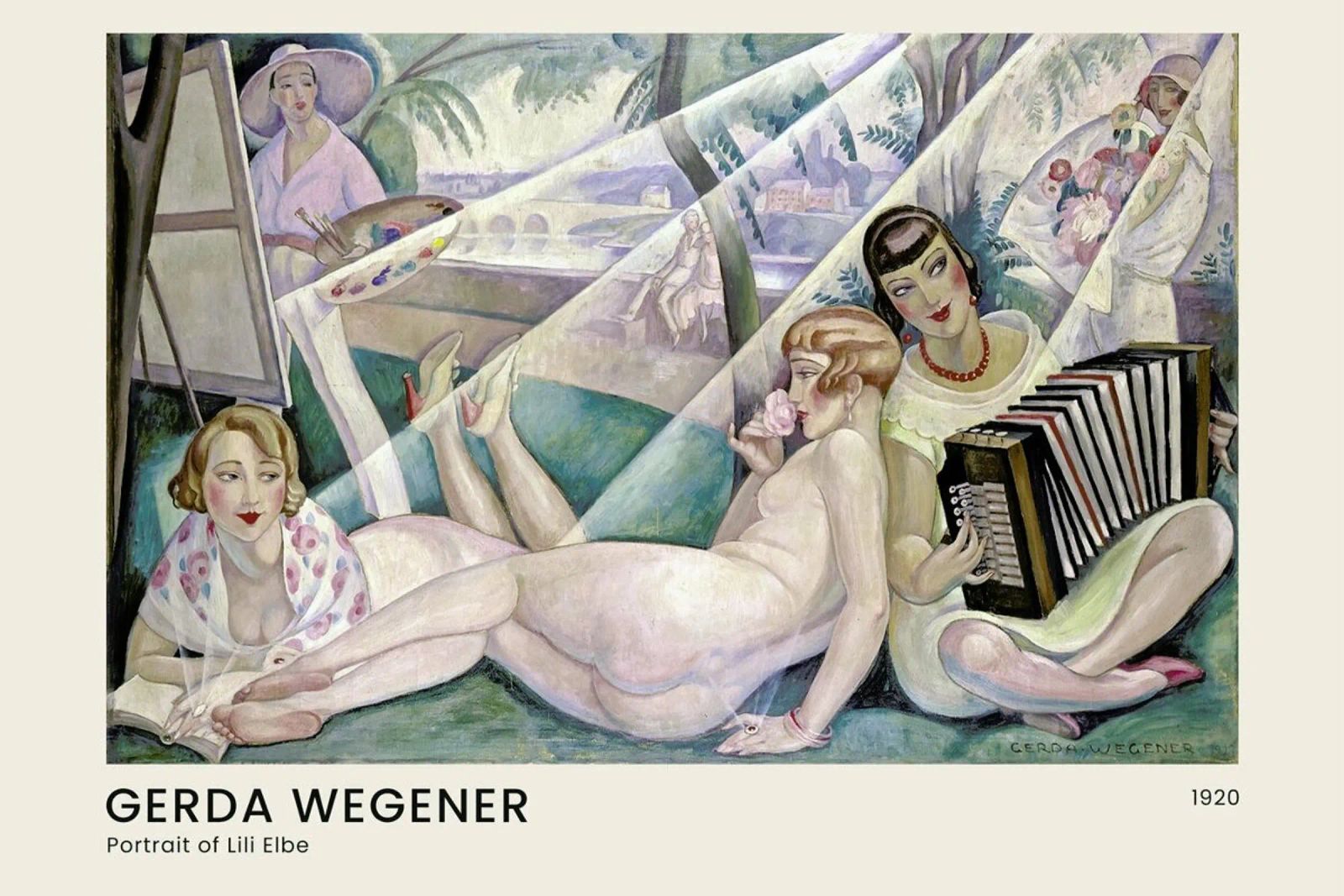 Gerda Wegener - A Summer's Day II pellicola backlit da Vintage by JUNIQE