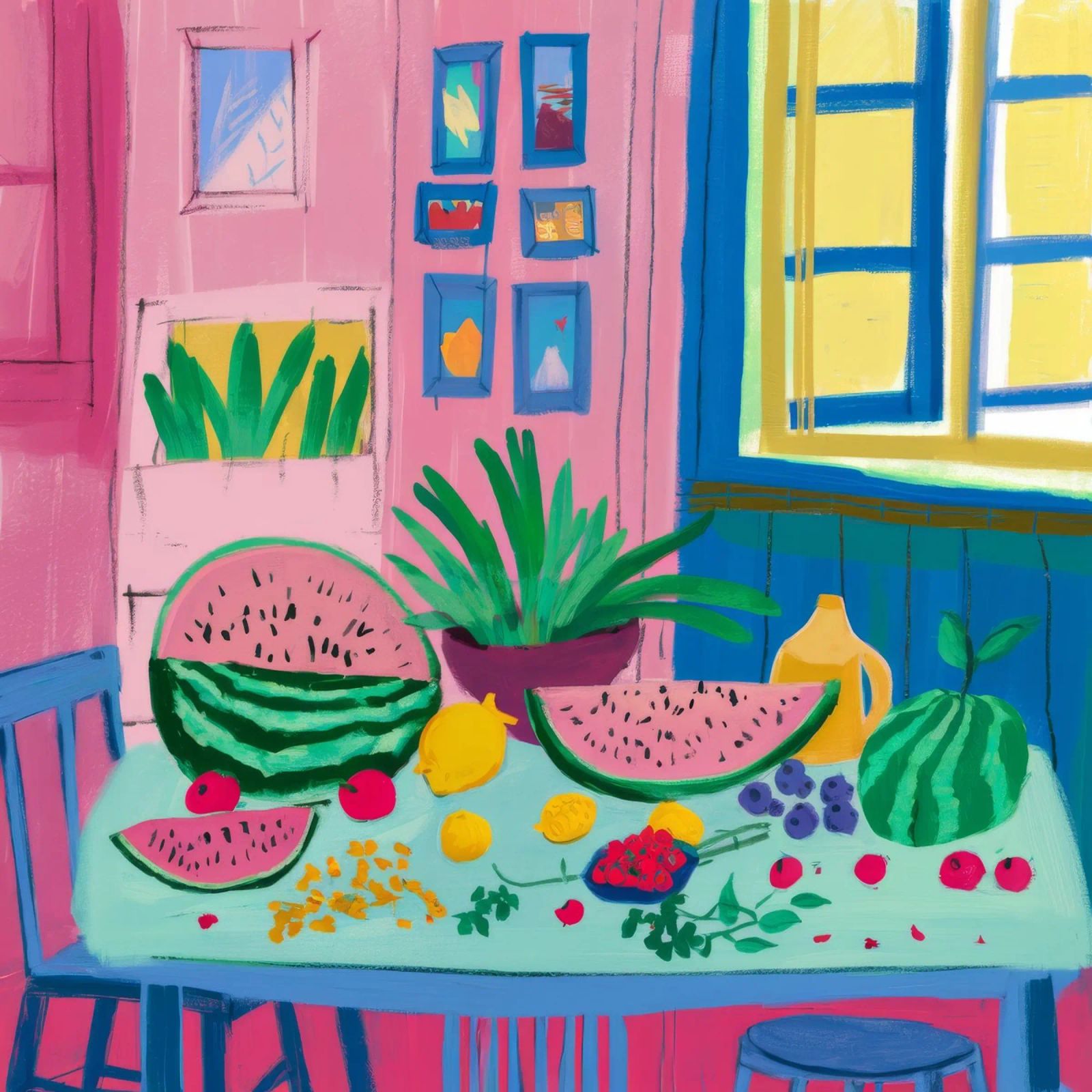 Sunny Window Fruits poster by Haven Mirage
