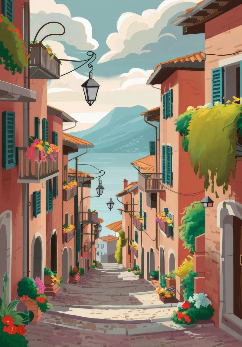 Viaggio in una strada stretta pellicola backlit da Haven Mirage