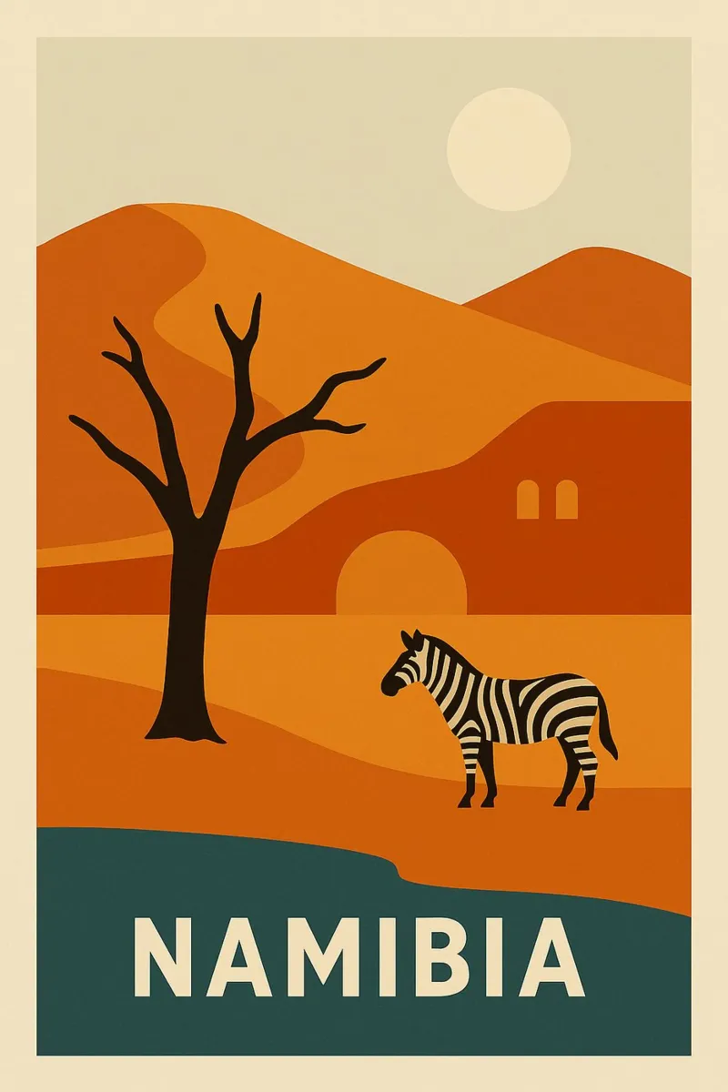 NAMIBIA - Selvaggia e sublime pellicola backlit da JETLAG | affiches voyage