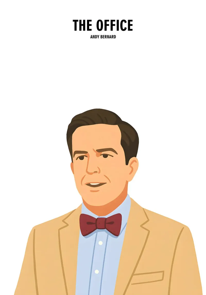 Andy Bernard The Office pellicola backlit da MoviesArt