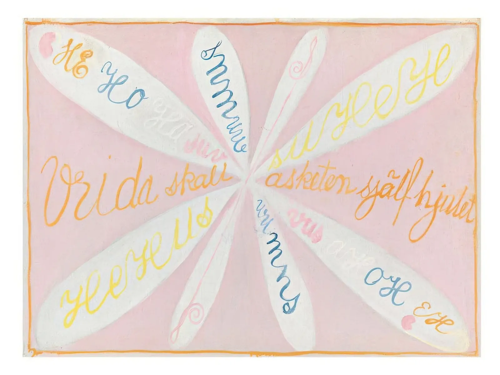 HILMA AF KLINT scrittura corsiva plexiglass da Hilma HIll