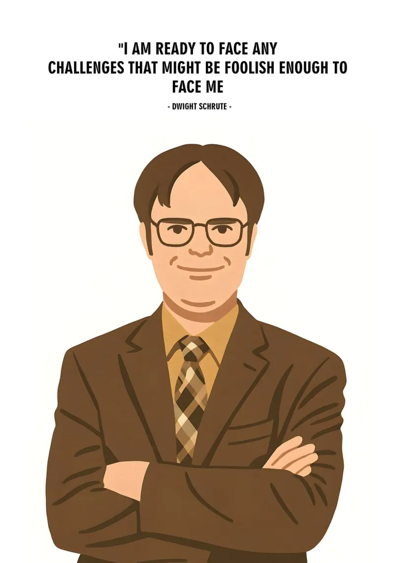 Dwight Schrute The Office quotes hahnemühle by MoviesArt
