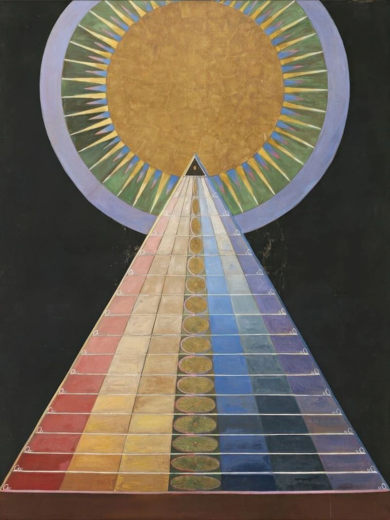 HILMA AF KLINT concentric pellicola backlit da Hilma HIll