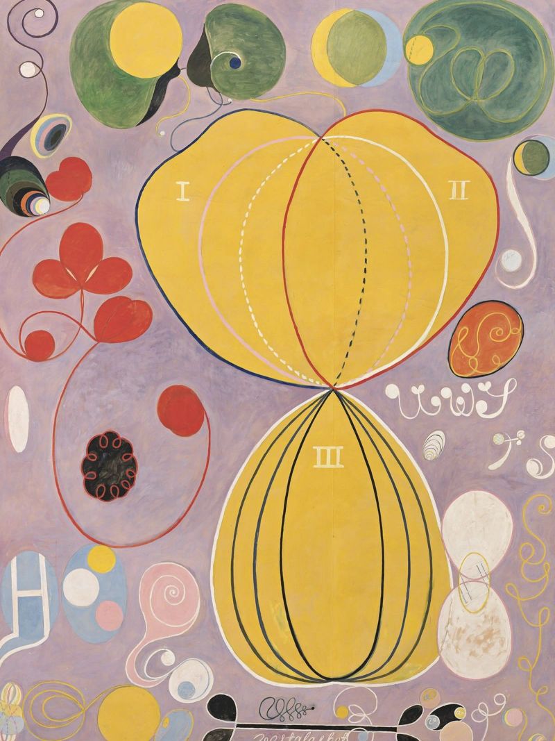 HILMA AF KLINT abstract forms poster by Hilma HIll