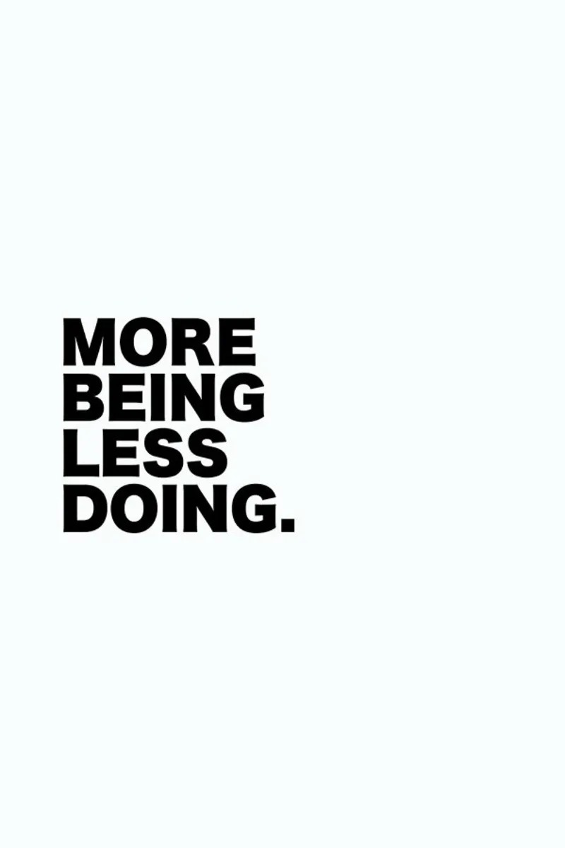 More Being Less Doing Quote carta hahnemühle da George Griefy