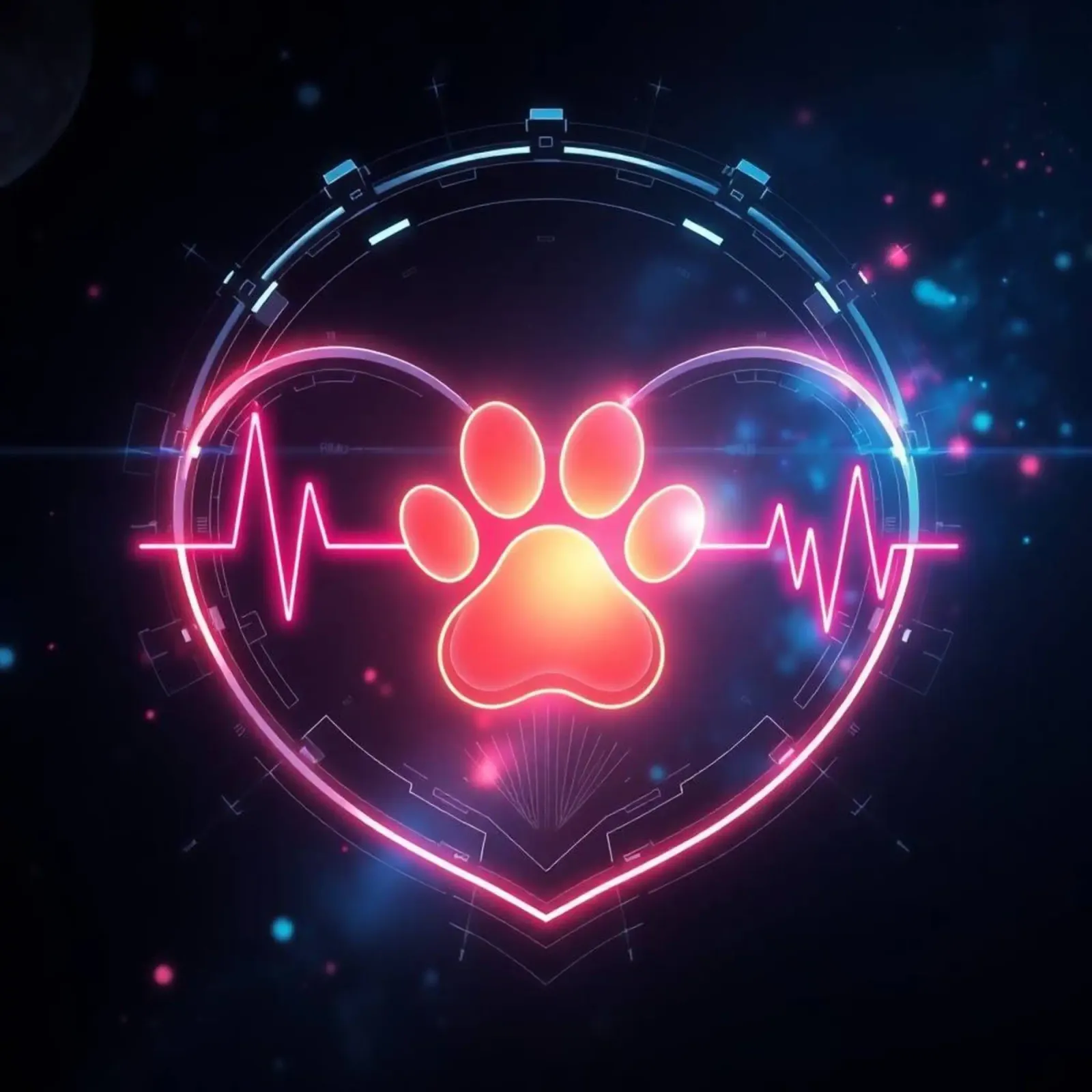 Battito del cuore per cani #4 poster con telaio in alluminio da Yumis.Beargang.and.Me