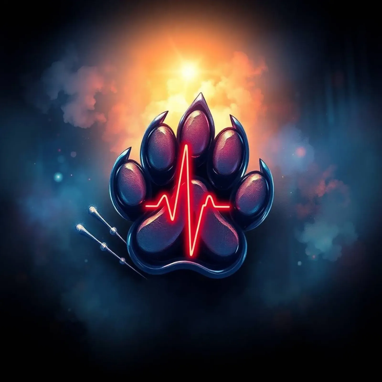 Battito del cuore per cani #5 poster con telaio in alluminio da Yumis.Beargang.and.Me