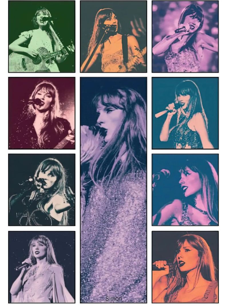 Taylor Swift in abito scintillante pellicola backlit da Greatest Figure