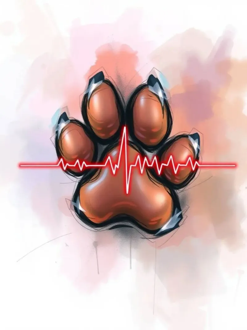Battito del cuore per cani #7 poster con telaio in plastica da Yumis.Beargang.and.Me