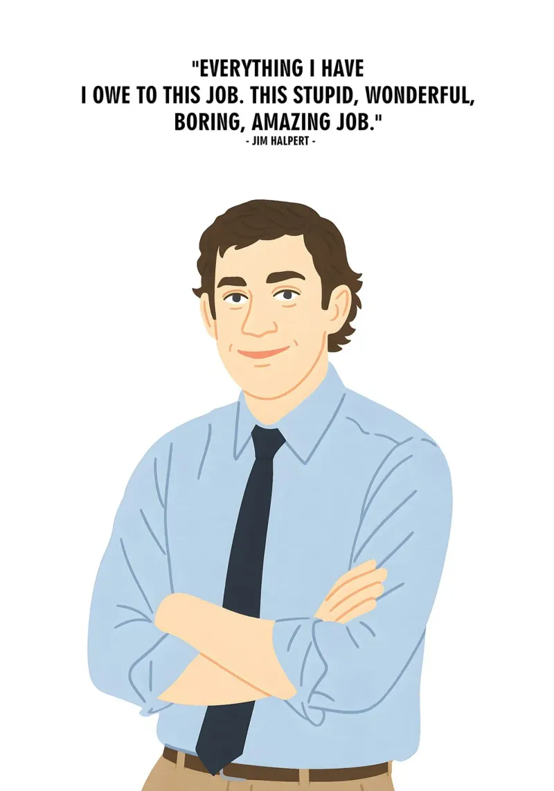 Jim Halpert The Office quotes pellicola backlit da MoviesArt