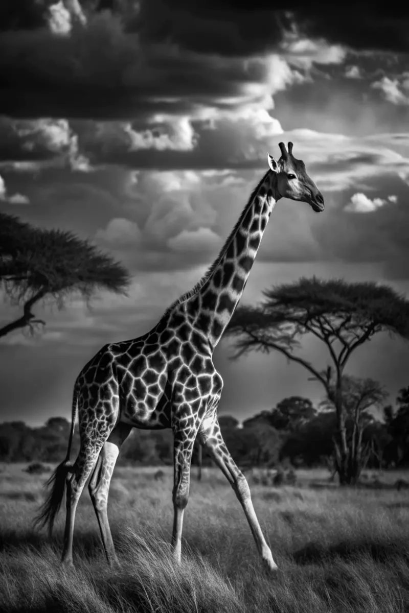 zebra fotografia animale in bianco e nero tela con Cornice a cassetta da kanayaa