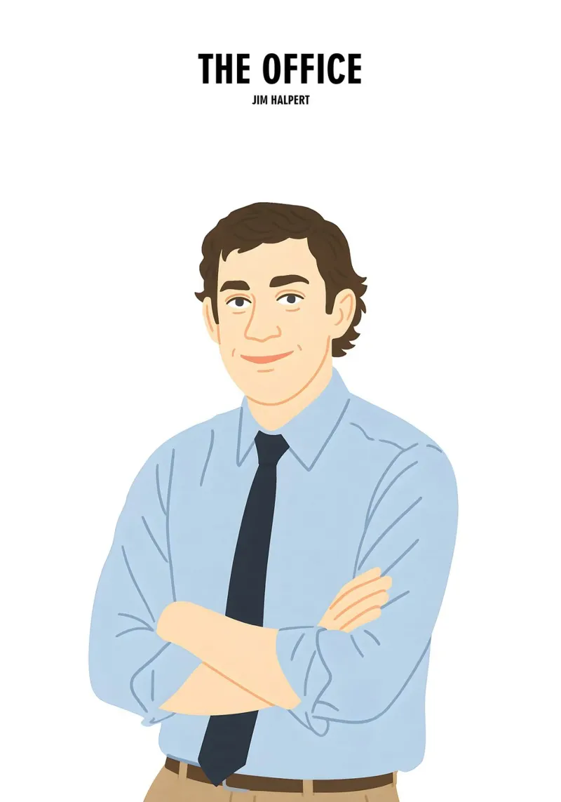 Jim Halpert The Office pellicola backlit da MoviesArt