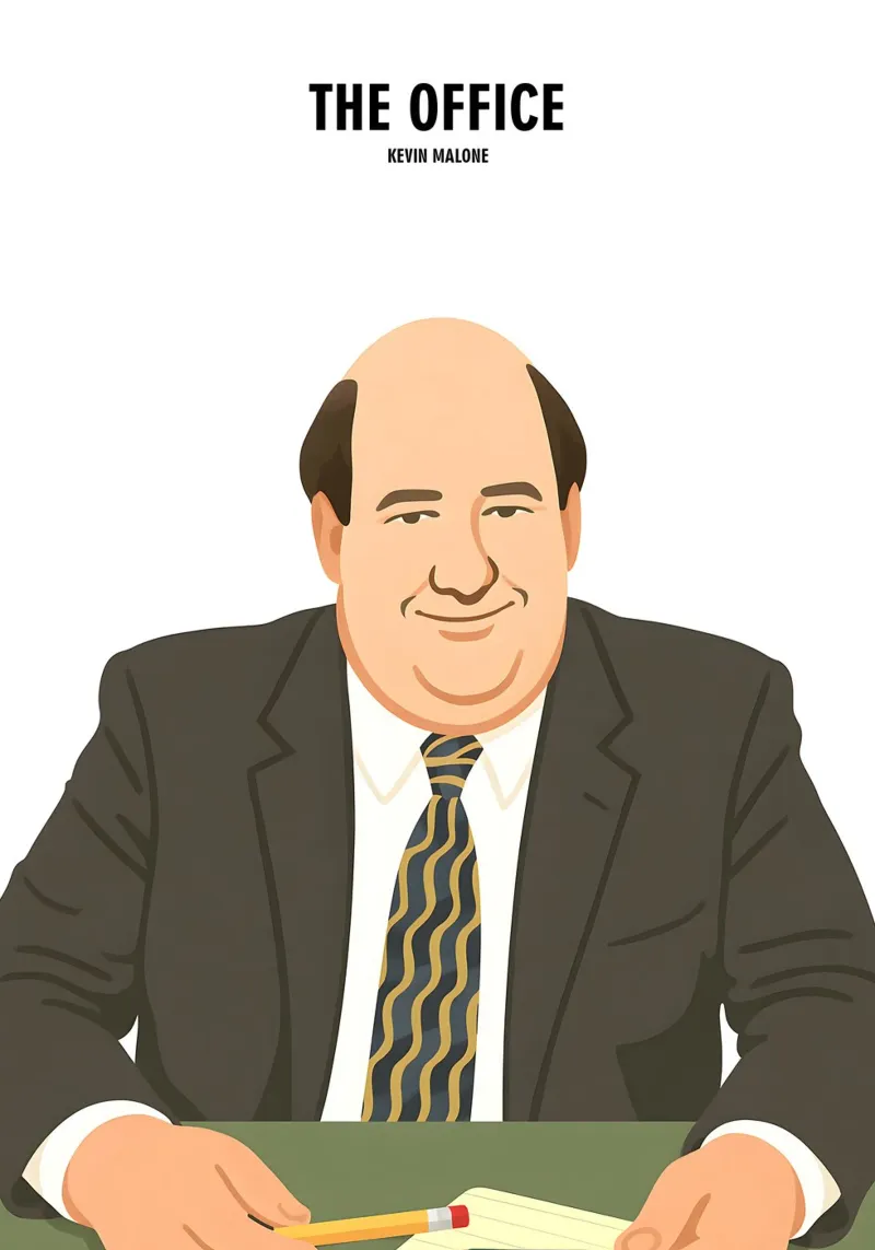 Kevin Malone The Office pellicola backlit da MoviesArt