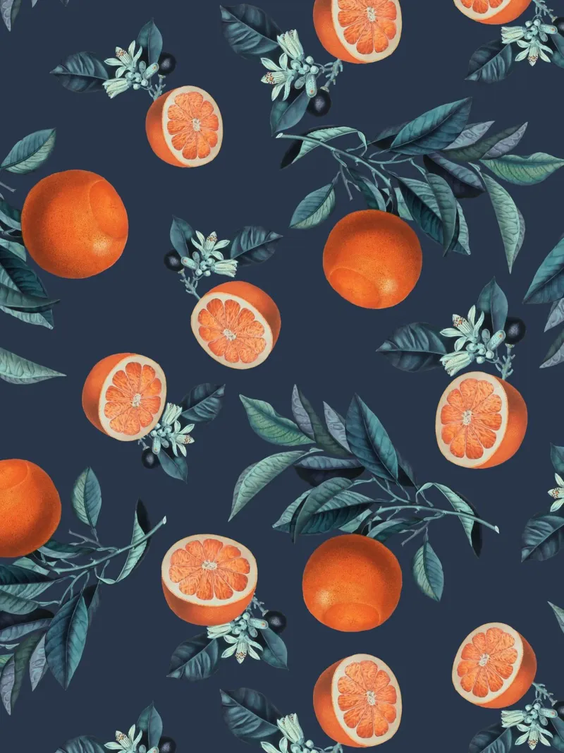 Lemon and Leaf Pattern VI metacrilato de burcukorkmazyurek