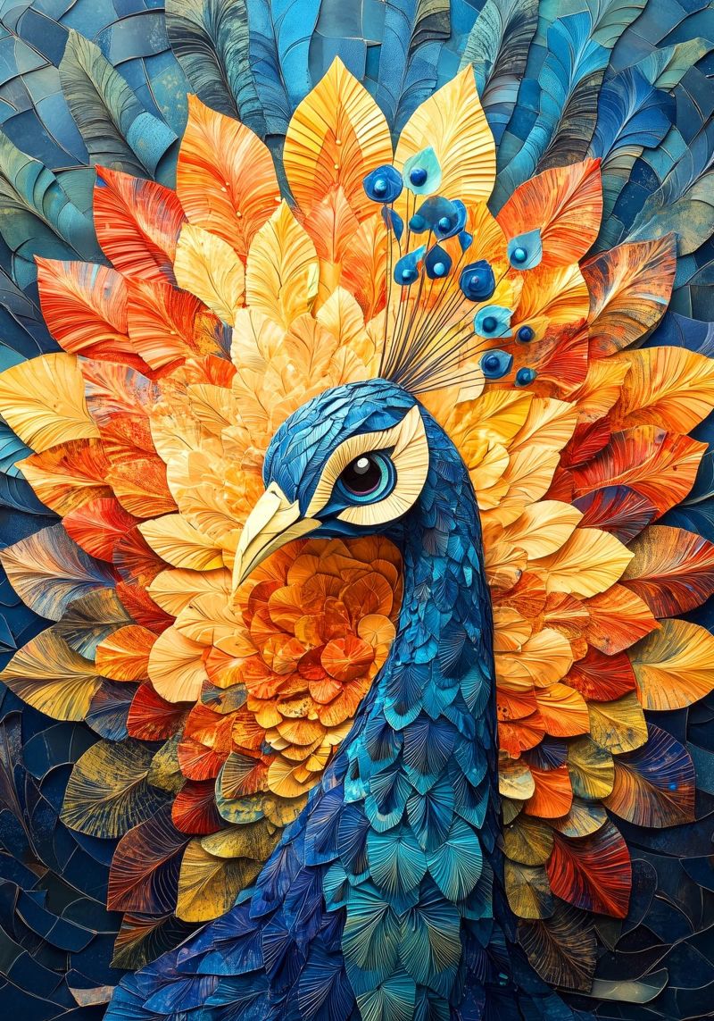 Peacock poster by Lionmixart
