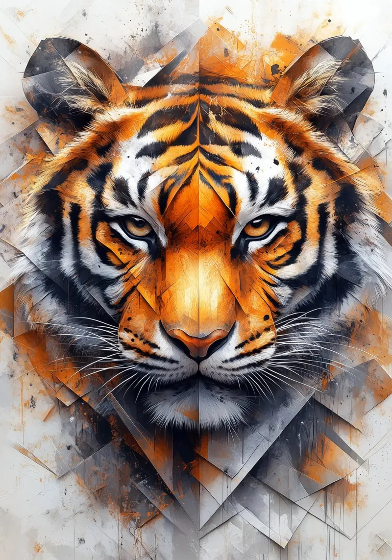 Tiger hahnemühle by Lionmixart