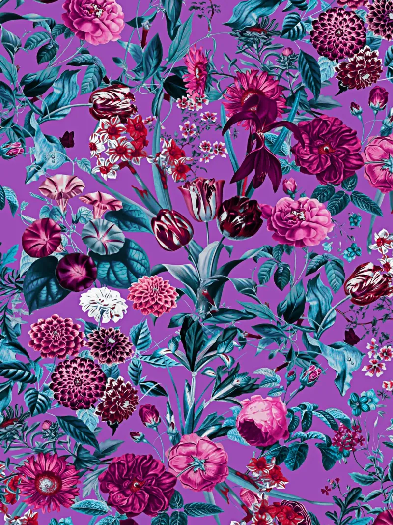 Romantic Floral Pattern pellicola backlit da burcukorkmazyurek