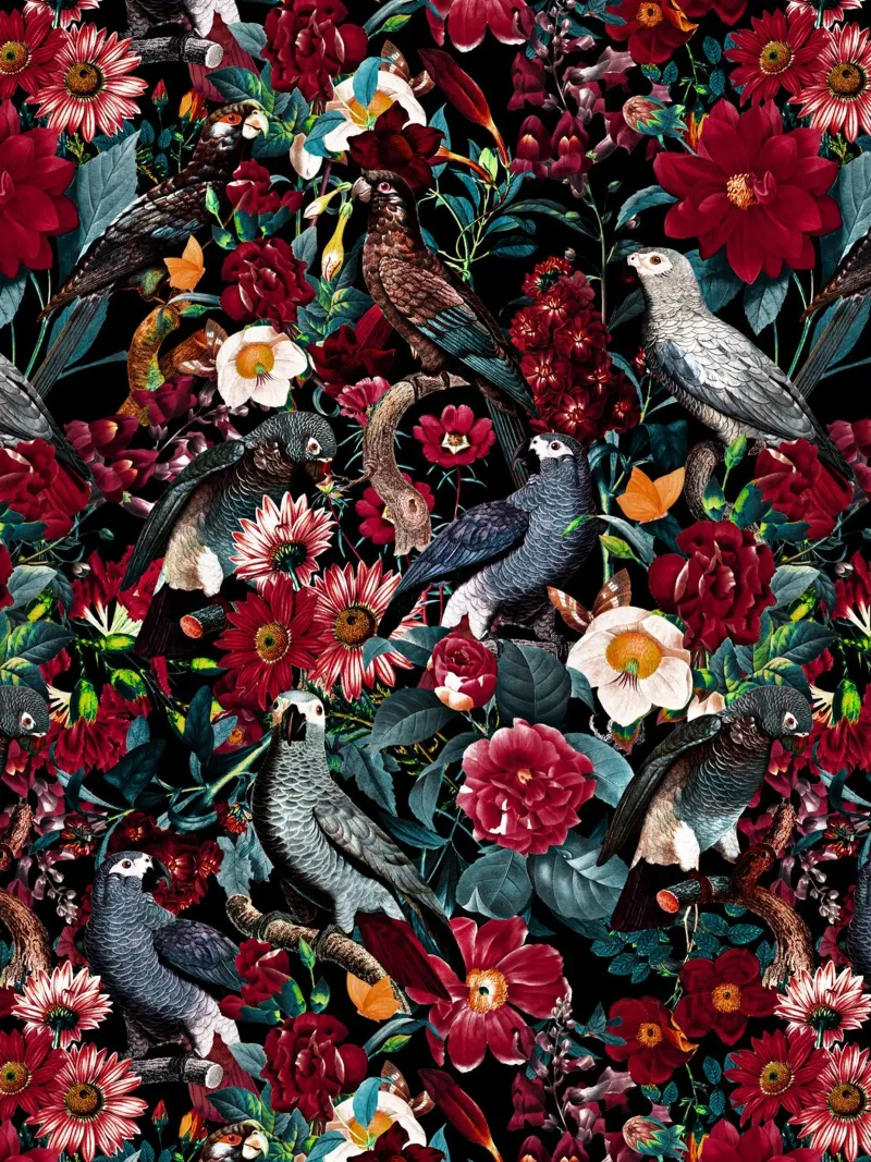 FLORAL AND BIRDS XX plexiglass da burcukorkmazyurek