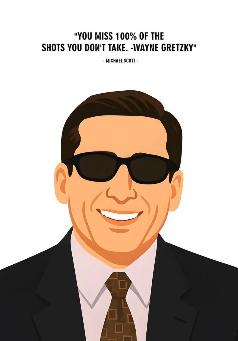 Michael Scott  quotes pellicola backlit da MoviesArt