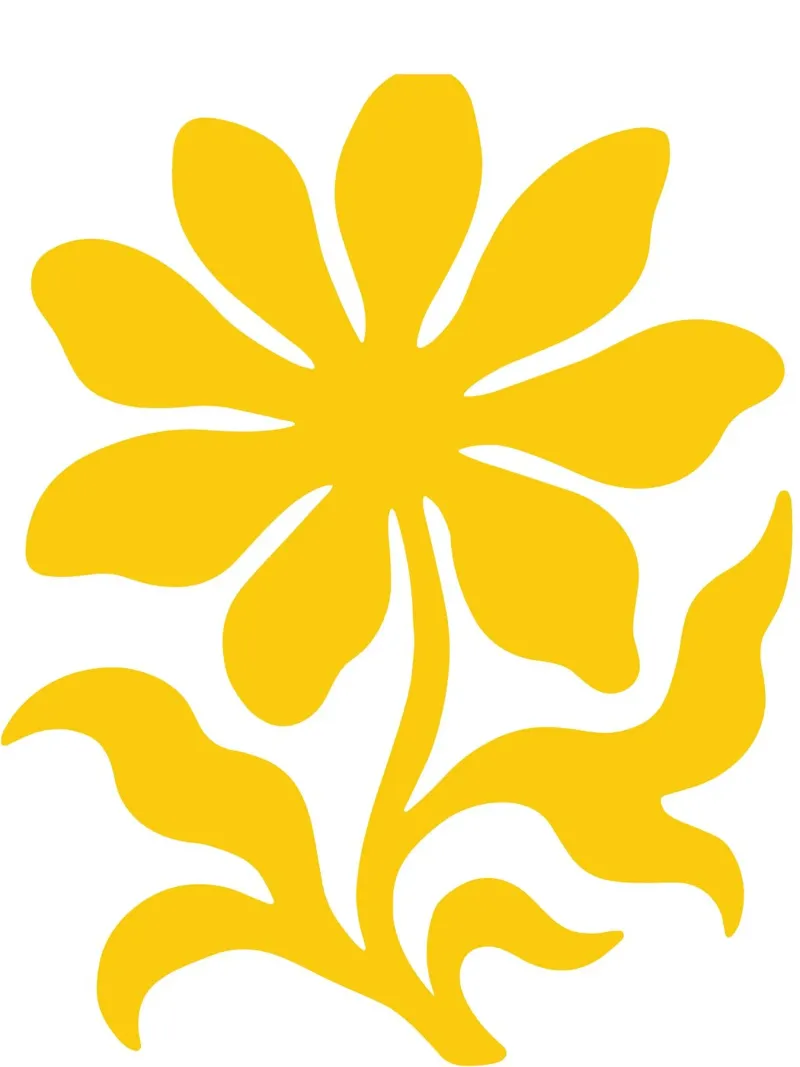 yellow flower poster con telaio in legno da LisaArtes