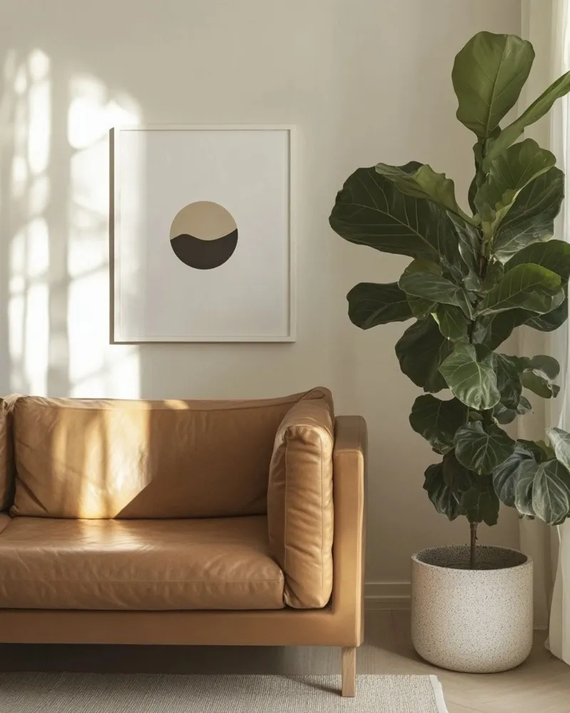 Lush Greenery poster with wooden frame by PhotoVibe Decor
