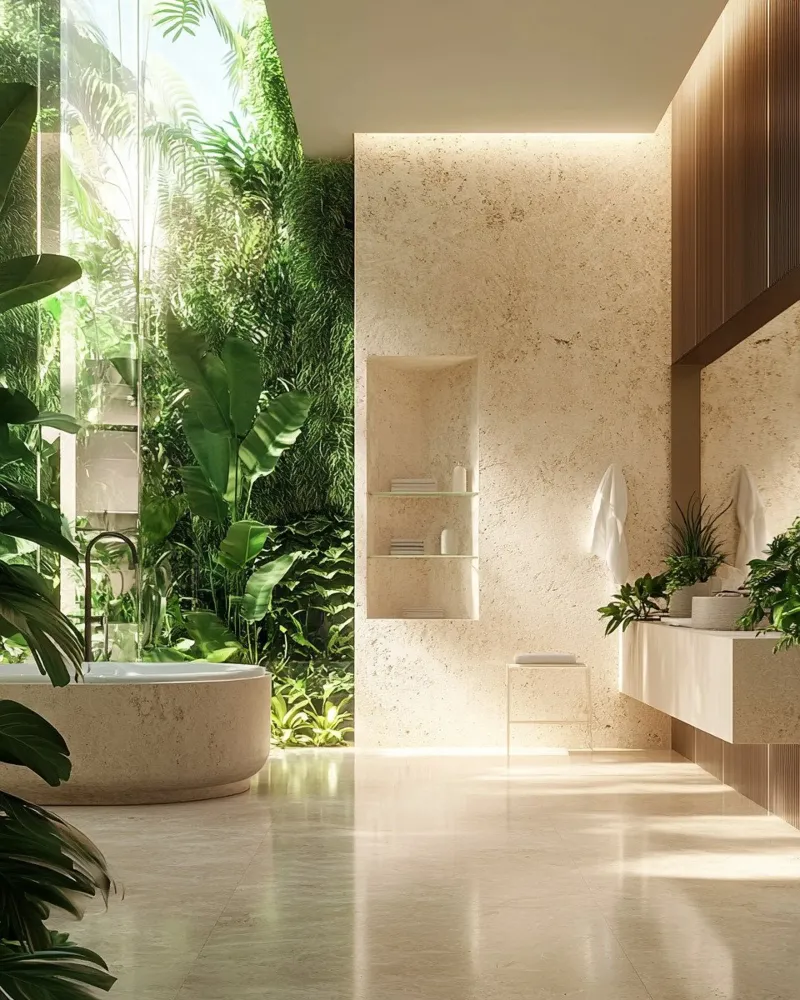 Lush Greenery acrylic glass by PhotoVibe Decor