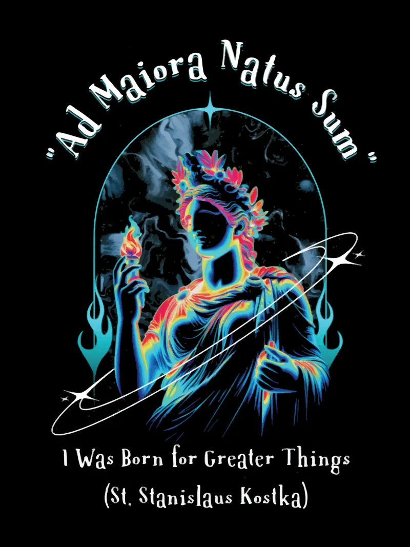 Ad Maiora Natus Sum poster con marco de madera de Gunawan Rb