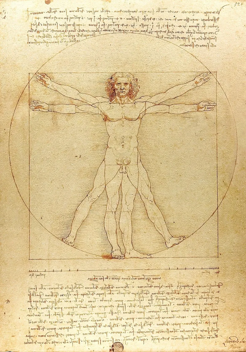 Vitruvian Man -  Leonardo da Vinci carta hahnemühle da apoloprints