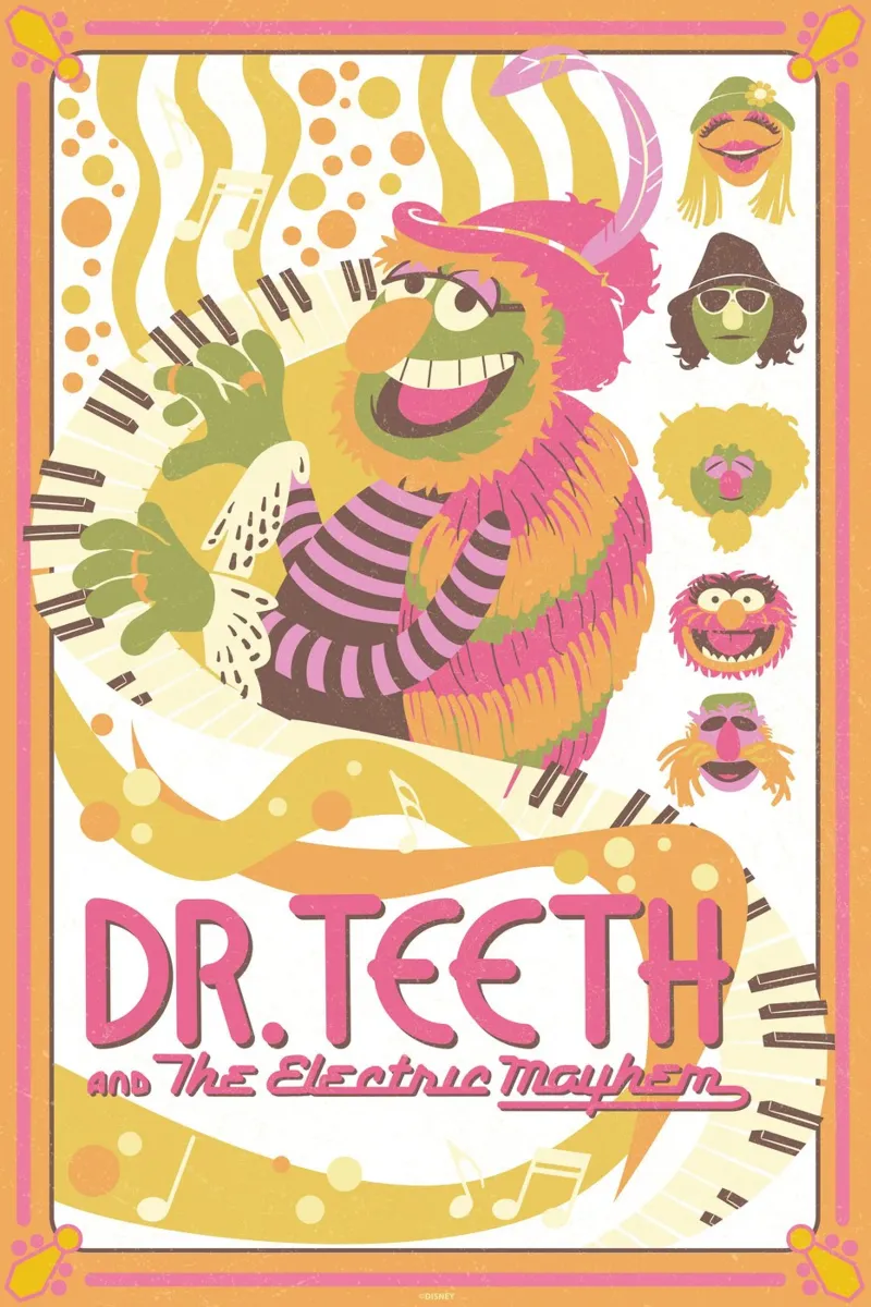 Dr. Teeth & The Electric Mayhem II poster con telaio in plastica da The Muppets