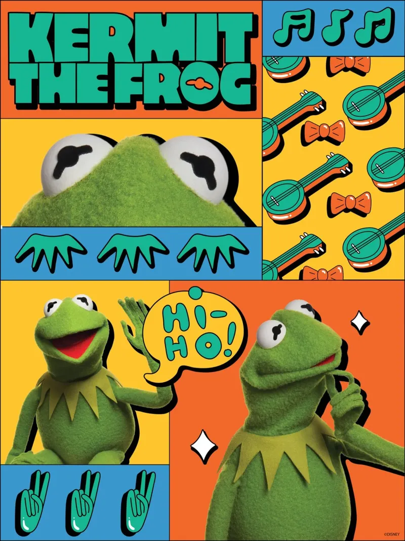 Kermit The Frog - HiHo! II poster con telaio in plastica da The Muppets
