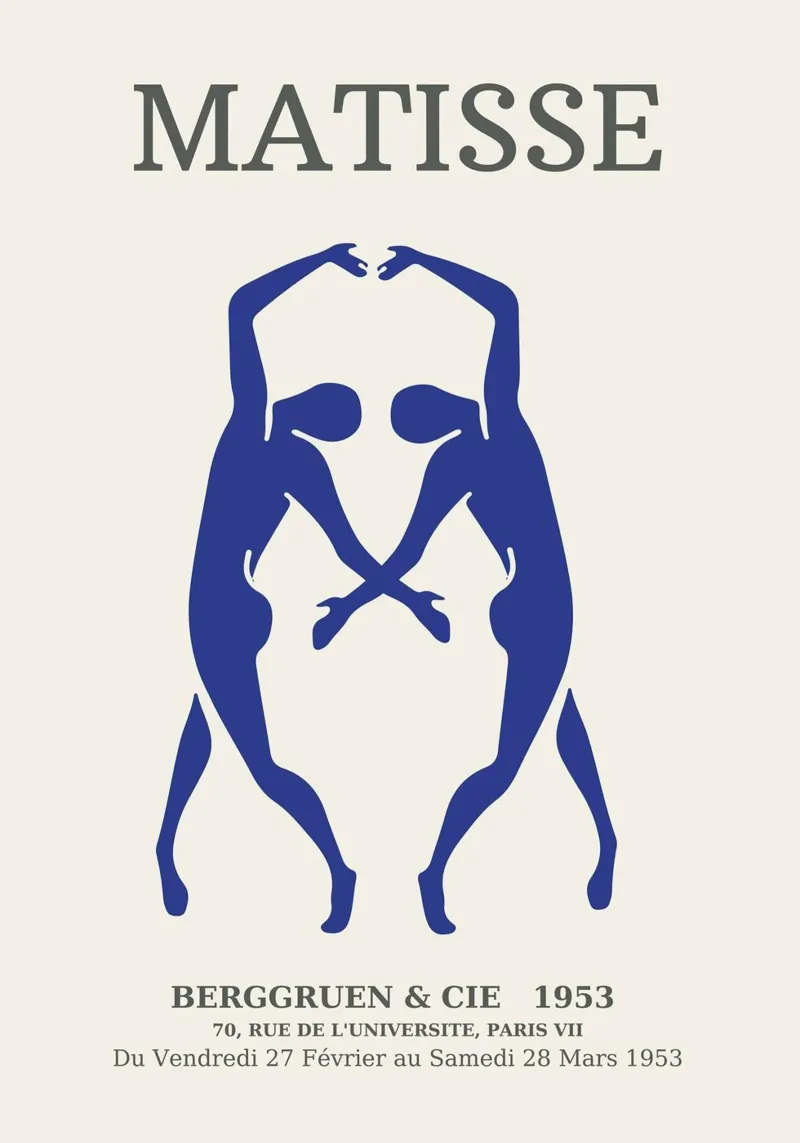 matisse-due figure femminili che danzano pellicola backlit da sazkia art