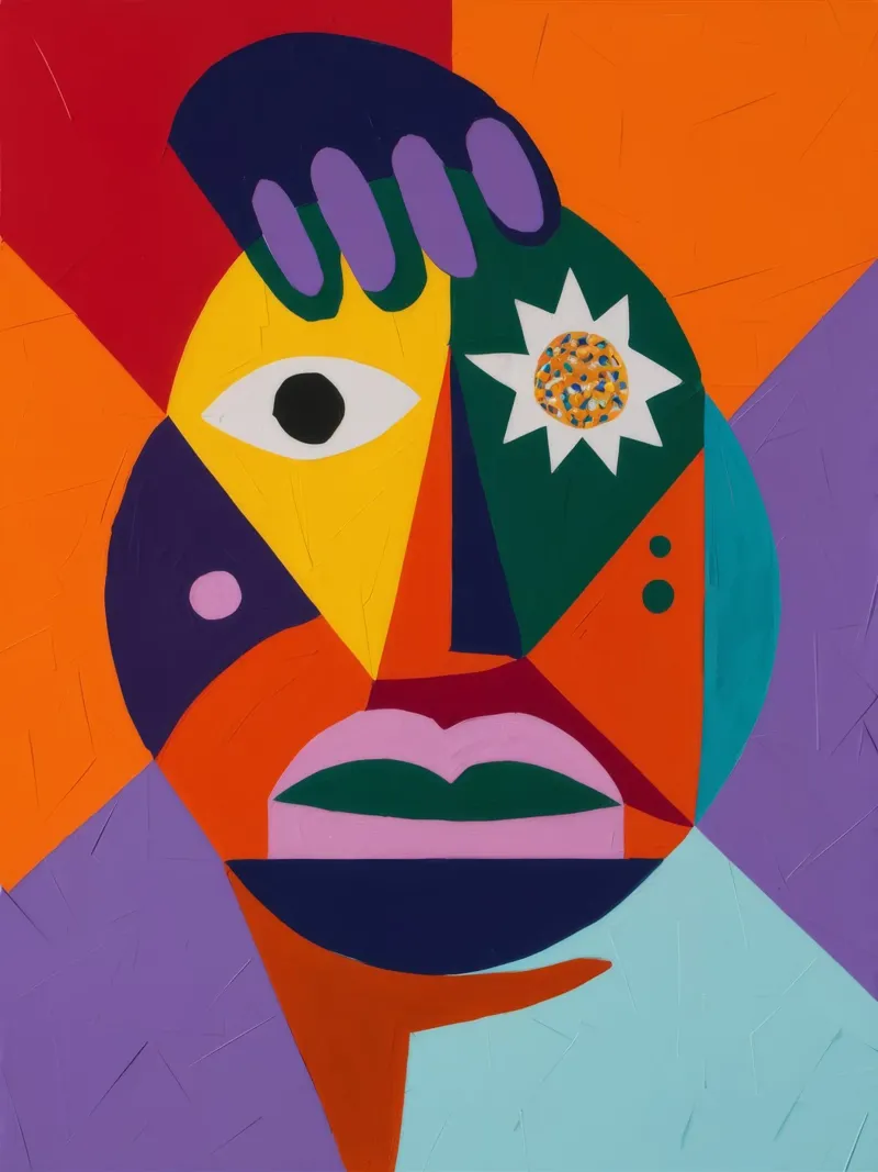 Prismengesicht Vibrant Acryl-Glas von Lumi Eyes