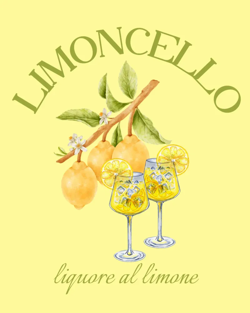 Limoncello - freschezza estiva in un bicchiere 🍋✨ alluminio dibond da Headless Monkeys