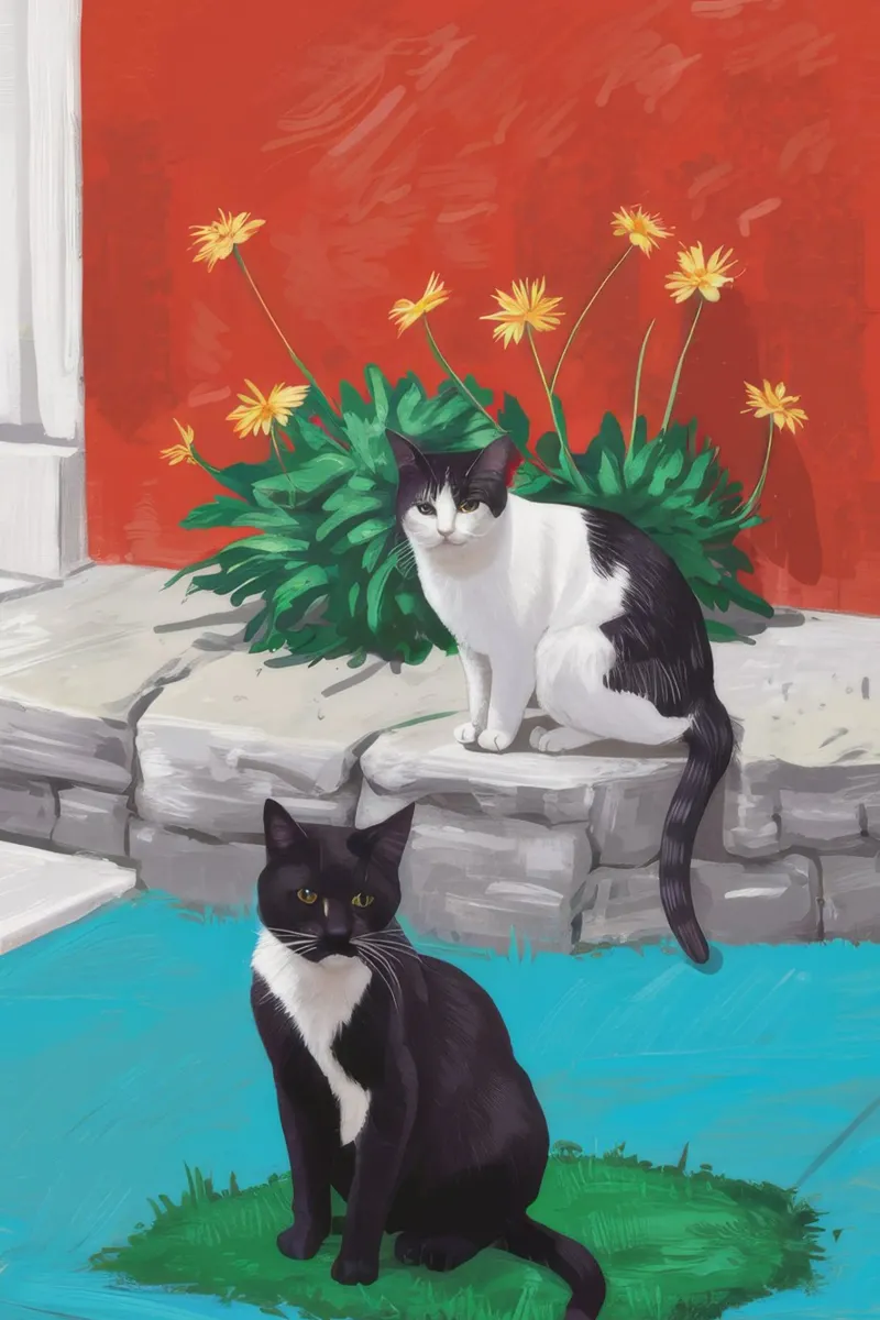 Tuxedo Bloom Perch alluminio dibond da Lumi Eyes