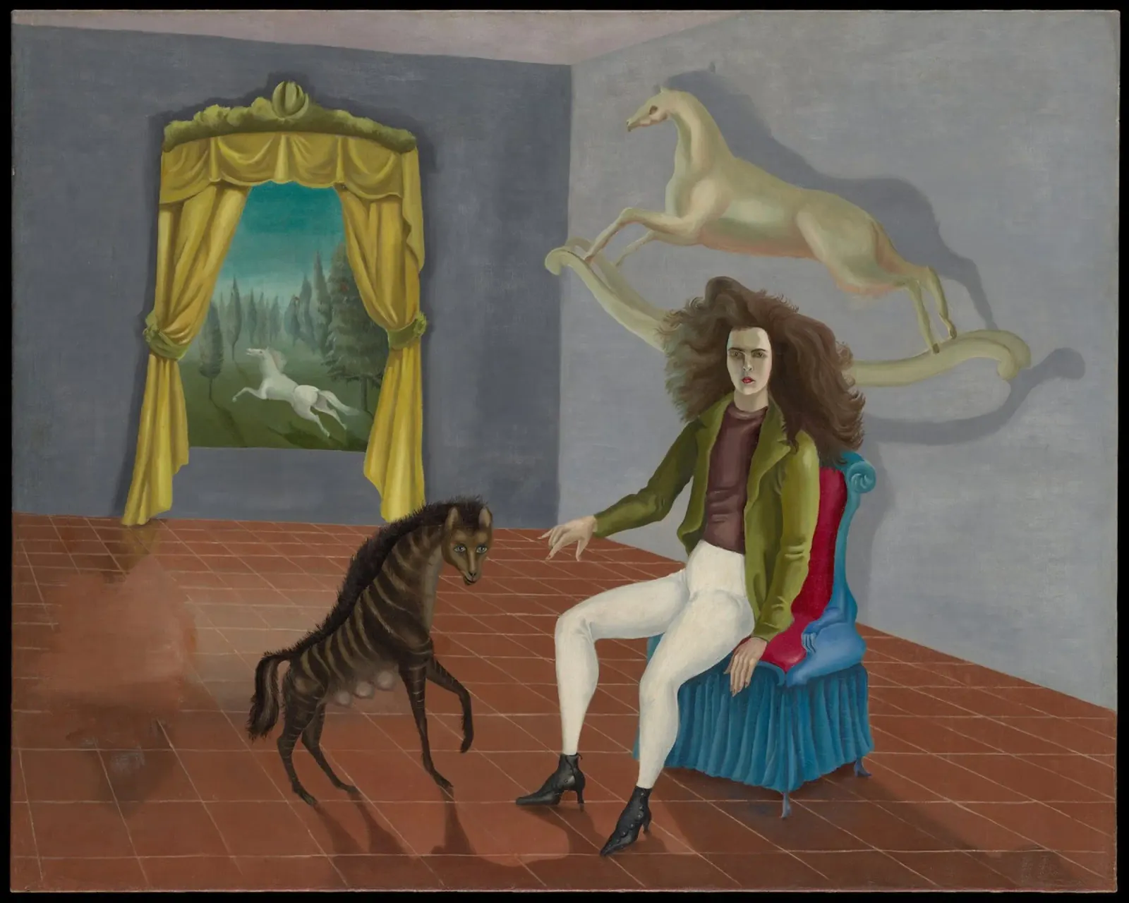 Autoritratto di Leonora Carrington pellicola backlit da Kunze Gallery