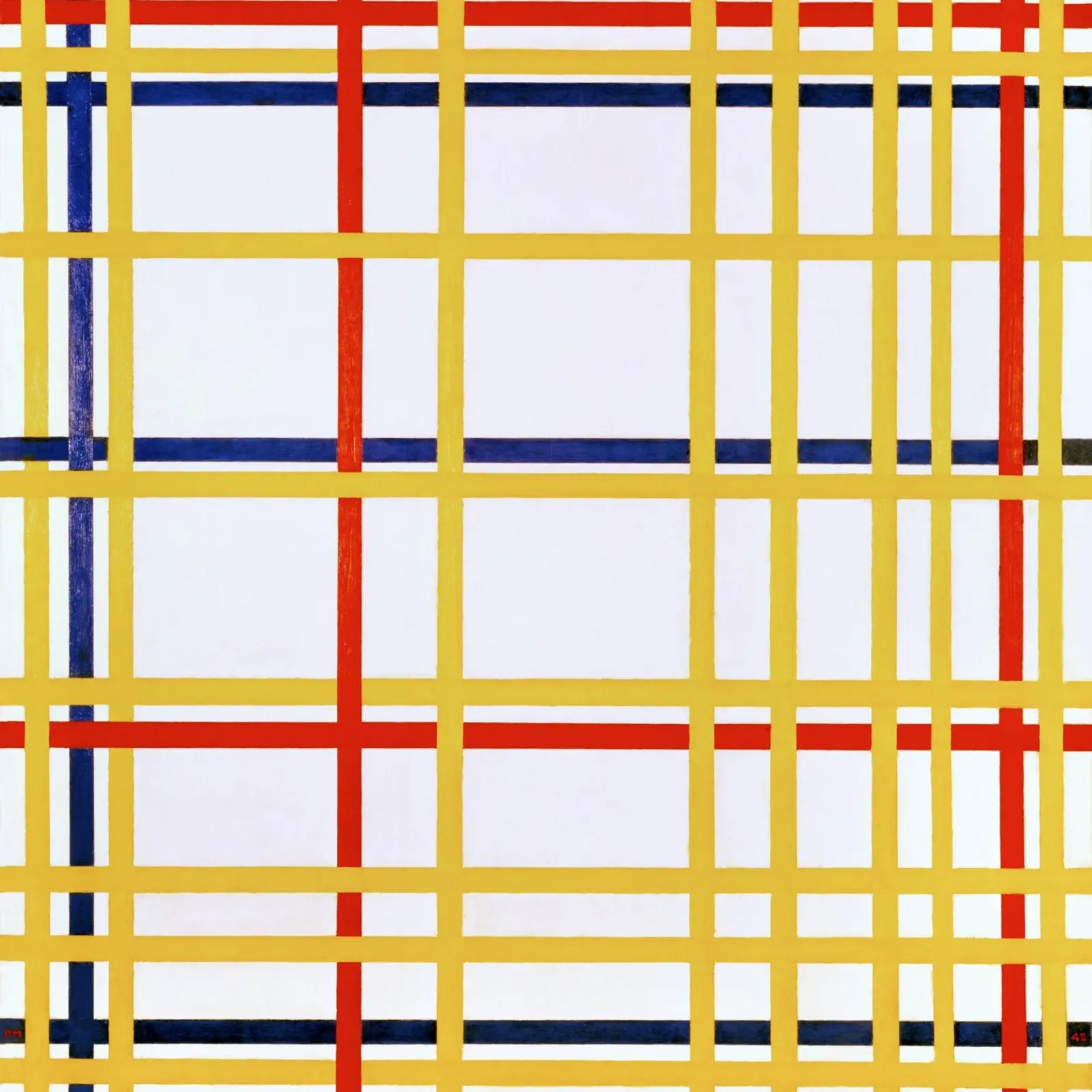 New York City I (1942) di Piet Mondrian carta hahnemühle da Venus Art