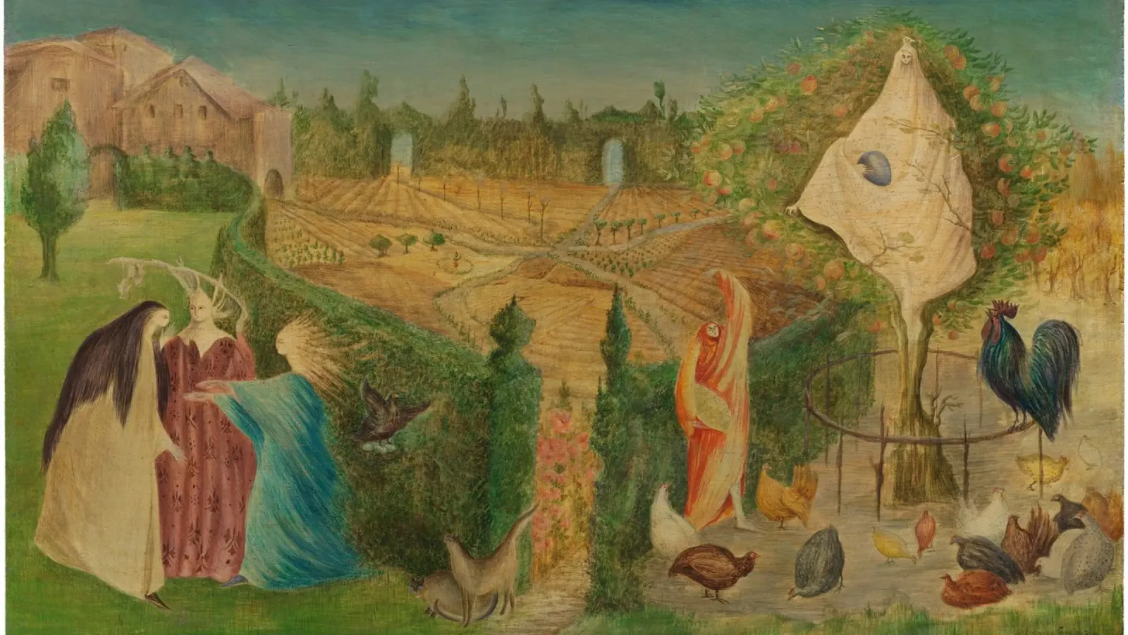 Leonora Carrington L'orto sull'Eyot pellicola backlit da Kunze Gallery