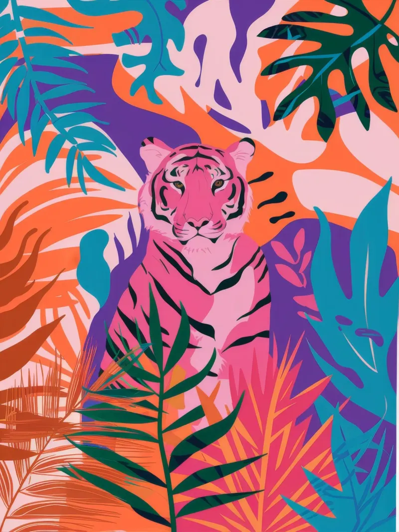 Dschungelblick des Tigers Hahnemühle von Paez Harmony