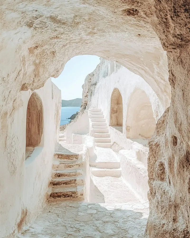 Vibrazioni di Santorini alluminio dibond da PhotoVibe Decor