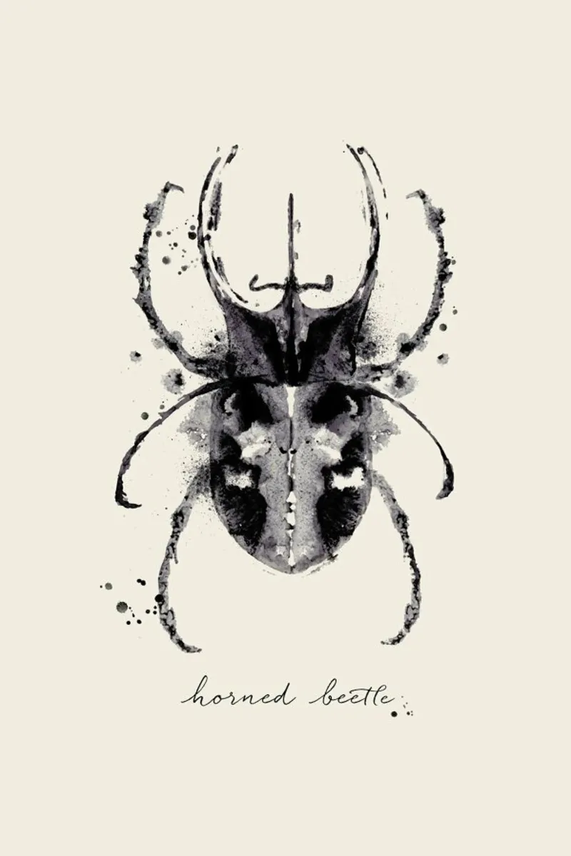 Ink Horned Beetle pellicola backlit da Flora & Fauna
