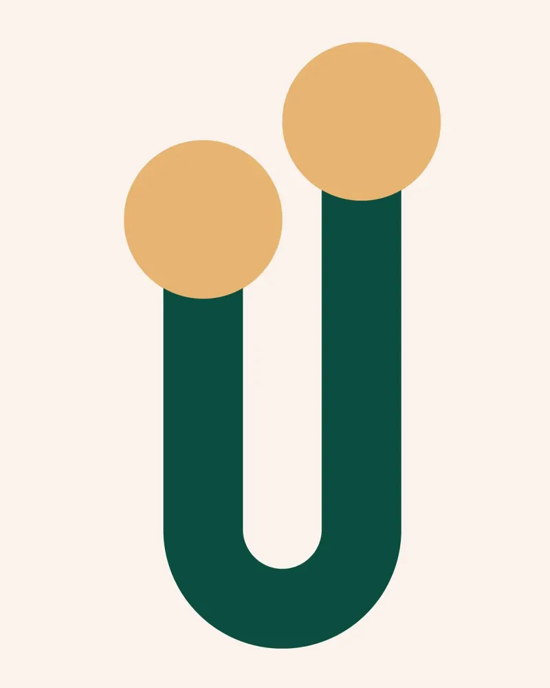 Unico punto a doppio cerchio poster con telaio in legno da galihstudio