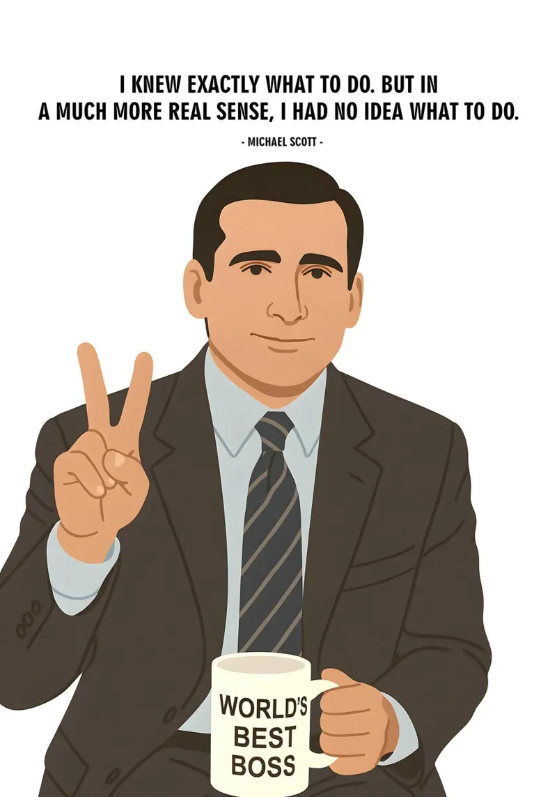 Michael Scott The Office quotes pellicola backlit da MoviesArt
