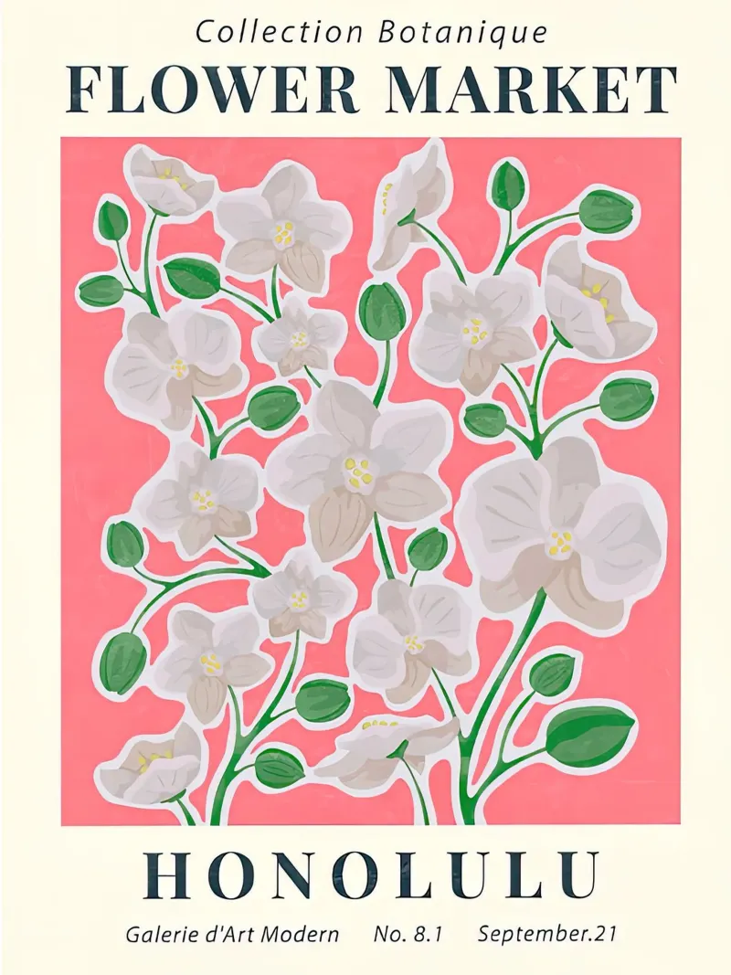 Mercato dei fiori di Honolulu carta hahnemühle da Flower