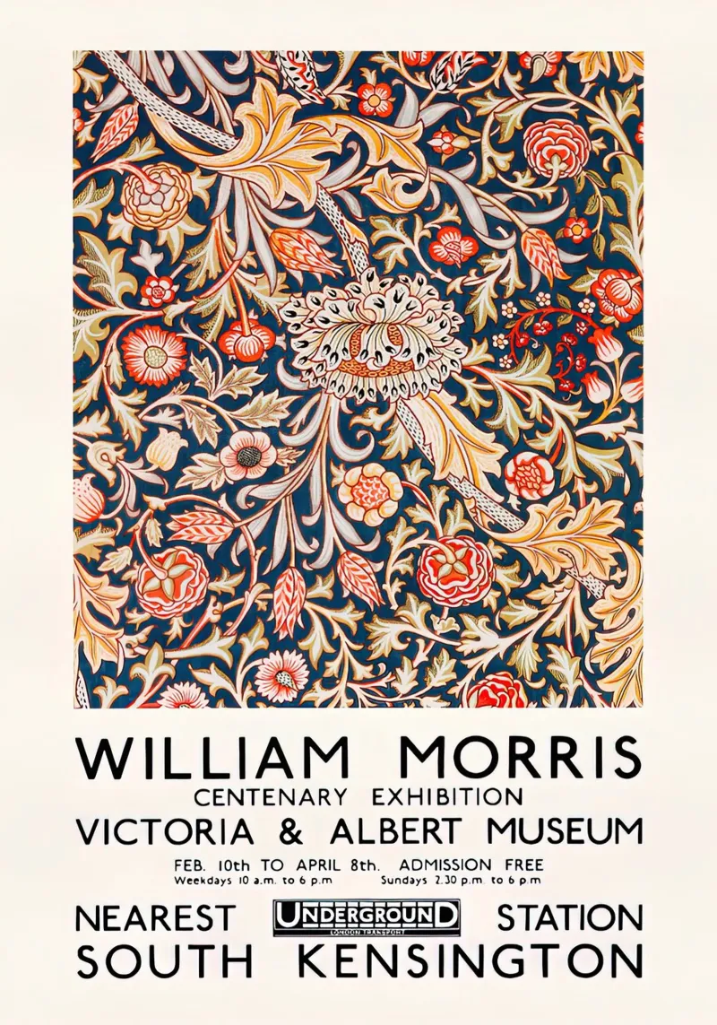 William Morris Ladro di fragole pellicola backlit da Flower