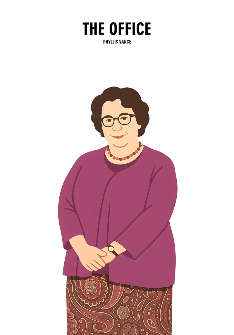 Phyllis Vance The Office pellicola backlit da MoviesArt