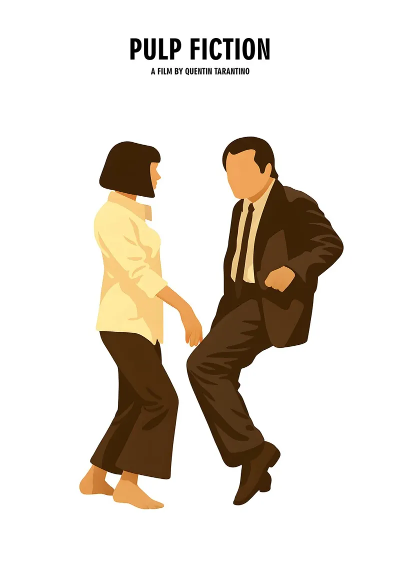 Pulp Fiction Minimalist pellicola backlit da MoviesArt